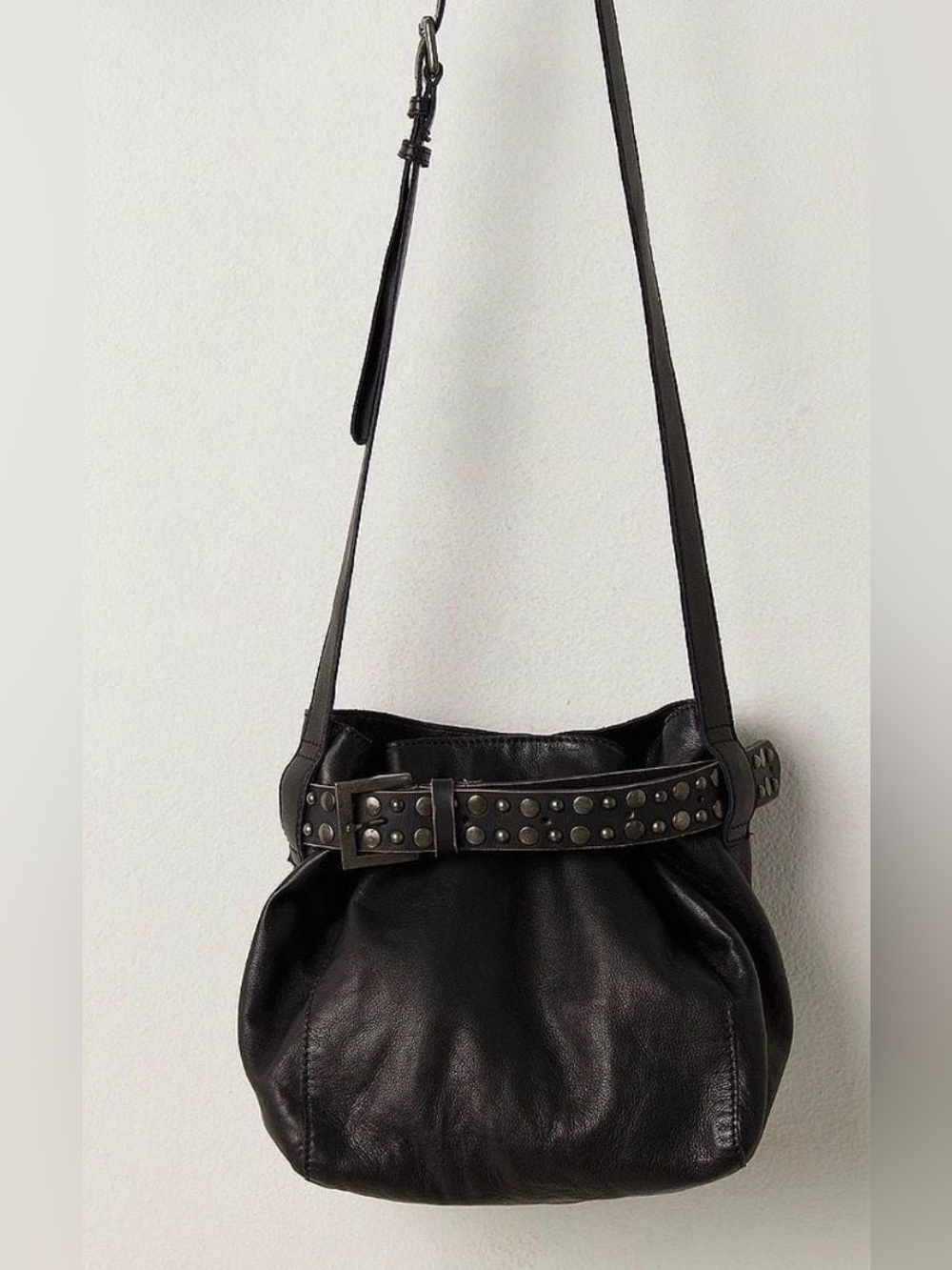 Free People Embellished Belt Bucket Bag NWT